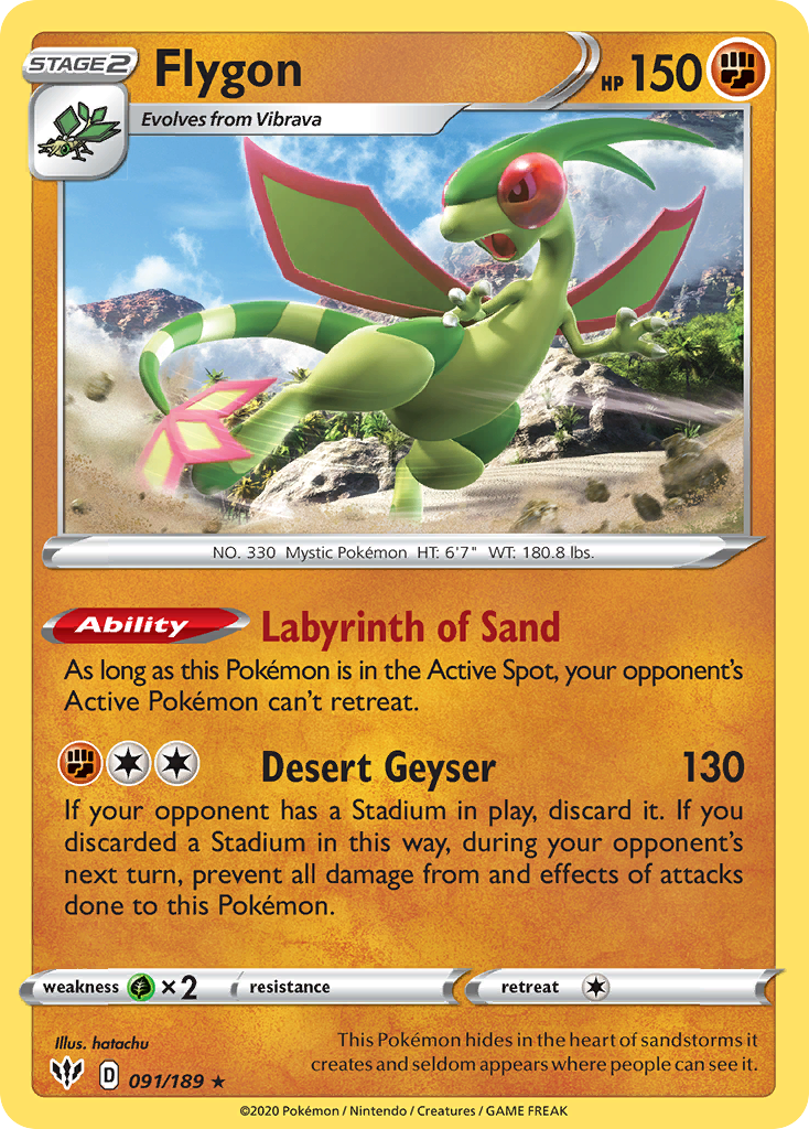 Flygon (091/189) [Sword & Shield: Darkness Ablaze] | Mega City Incorporated