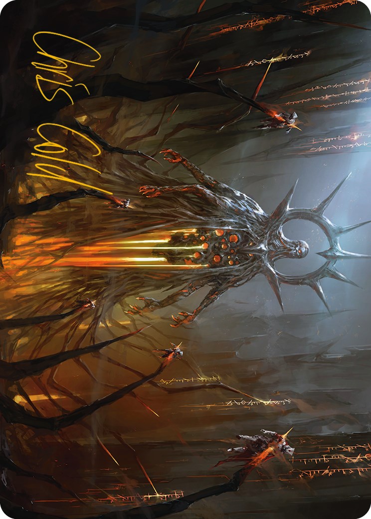 Solphim, Mayhem Dominus Art Card (Gold-Stamped Signature) [Phyrexia: All Will Be One Art Series] | Mega City Incorporated