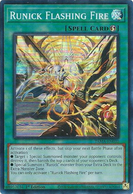 Runick Flashing Fire [TAMA-EN030] Super Rare | Mega City Incorporated