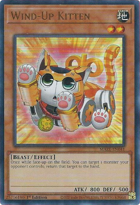 Wind-Up Kitten [MAZE-EN041] Ultra Rare | Mega City Incorporated