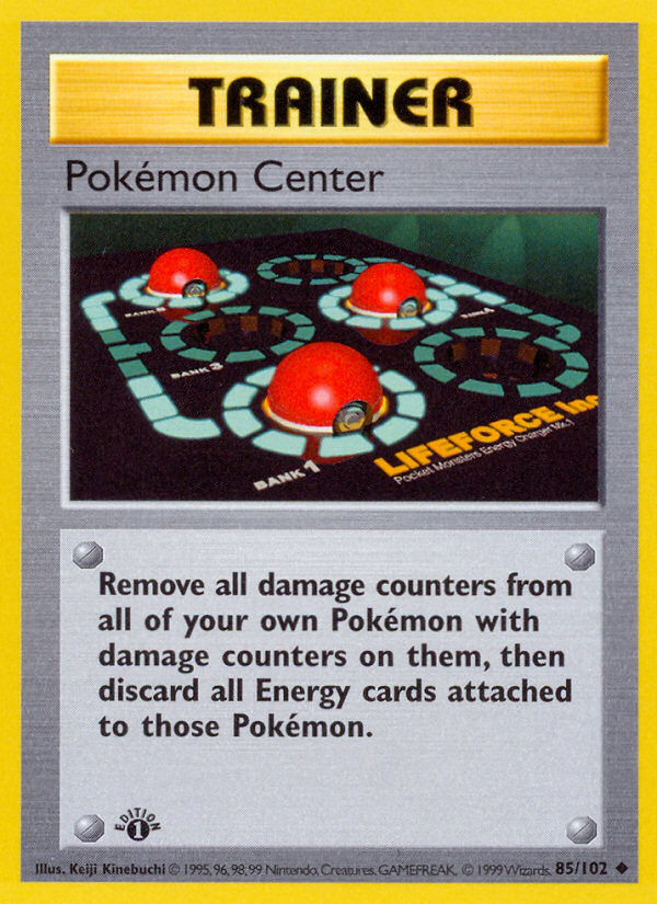 Pokemon Center (85/102) (Shadowless) [Base Set 1st Edition] | Mega City Incorporated