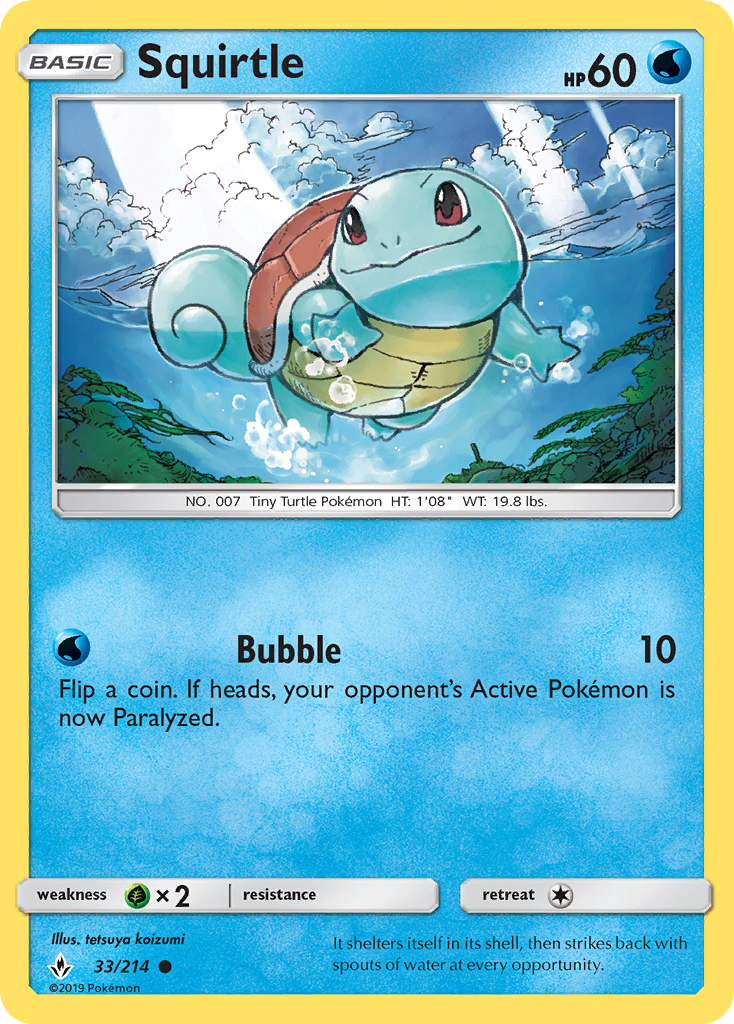 Squirtle (33/214) [Sun & Moon: Unbroken Bonds] | Mega City Incorporated