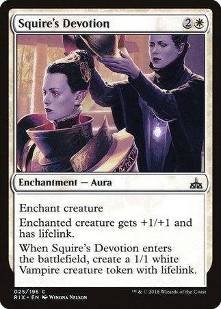 Squire's Devotion [Rivals of Ixalan] | Mega City Incorporated