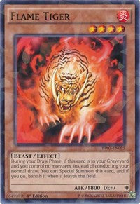 Flame Tiger (Shatterfoil) [BP03-EN095] Rare | Mega City Incorporated