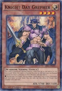 Knight Day Grepher (Shatterfoil) [BP03-EN109] Rare | Mega City Incorporated