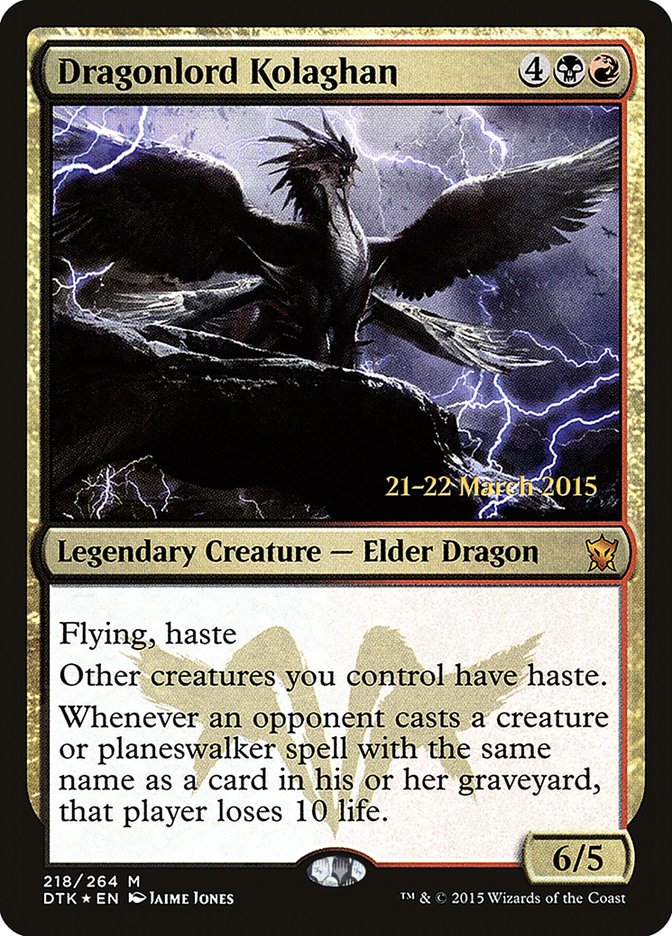 Dragonlord Kolaghan  [Dragons of Tarkir Prerelease Promos] | Mega City Incorporated