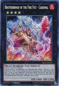 Brotherhood of the Fire Fist - Cardinal [MP14-EN031] Secret Rare | Mega City Incorporated