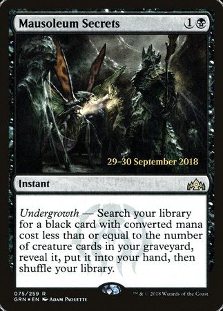 Mausoleum Secrets [Guilds of Ravnica Promos] | Mega City Incorporated