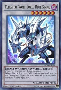 Celestial Wolf Lord, Blue Sirius [MP14-EN183] Ultra Rare | Mega City Incorporated