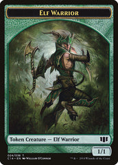 Elephant // Elf Warrior Double-sided Token [Commander 2014 Tokens] | Mega City Incorporated