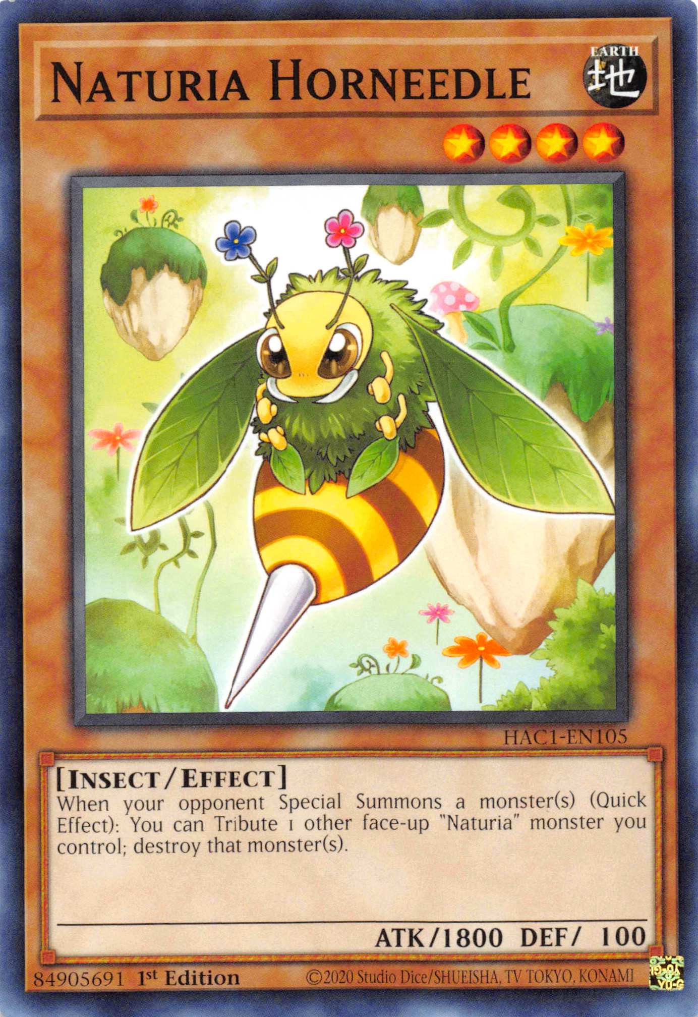 Naturia Horneedle (Duel Terminal) [HAC1-EN105] Parallel Rare | Mega City Incorporated