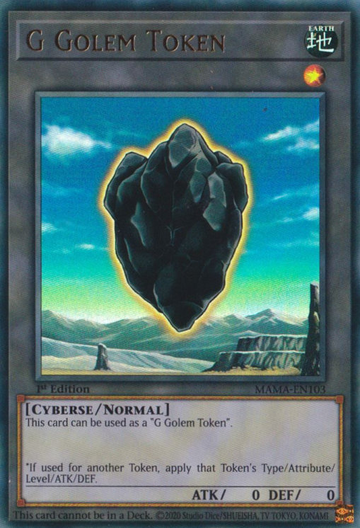 G Golem Token [MAMA-EN103] Ultra Rare | Mega City Incorporated