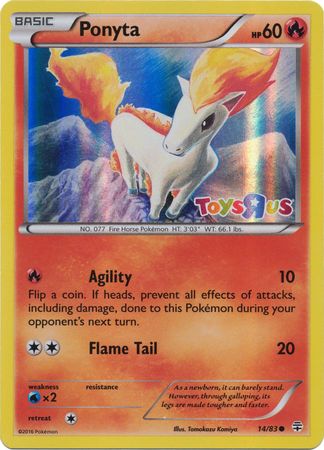 Ponyta (14/83) (Toys R Us Promo) [XY: Generations] | Mega City Incorporated