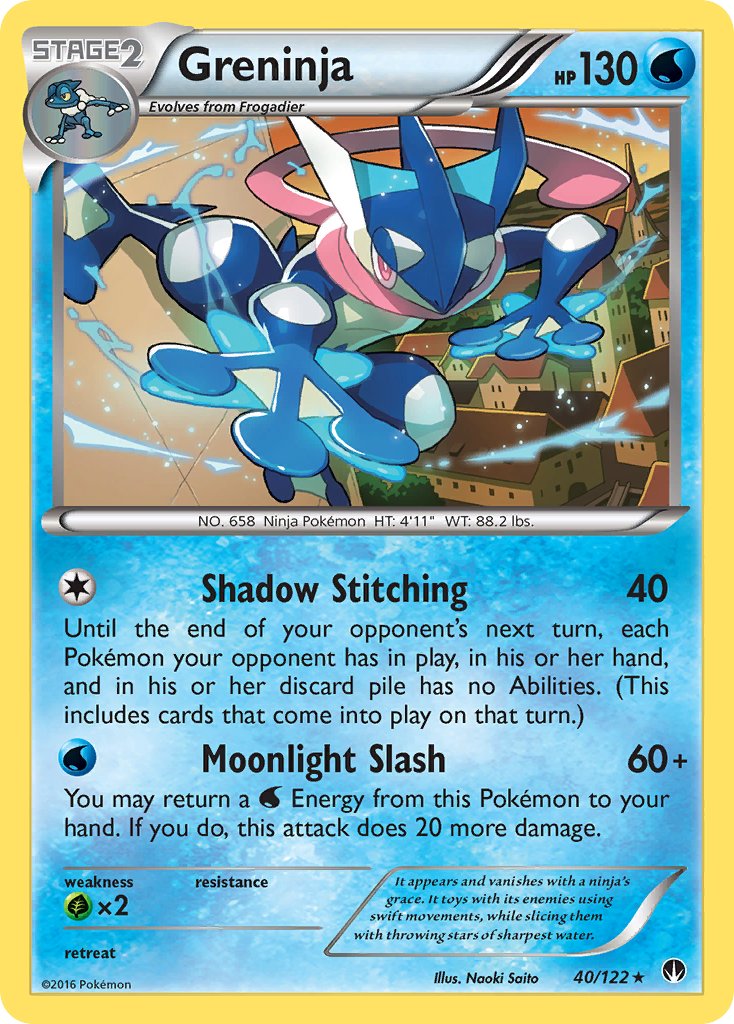 Greninja (40/122) (Theme Deck Exclusive) [XY: BREAKpoint] | Mega City Incorporated