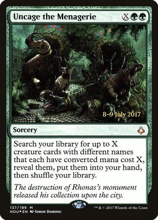 Uncage the Menagerie [Hour of Devastation Promos] | Mega City Incorporated