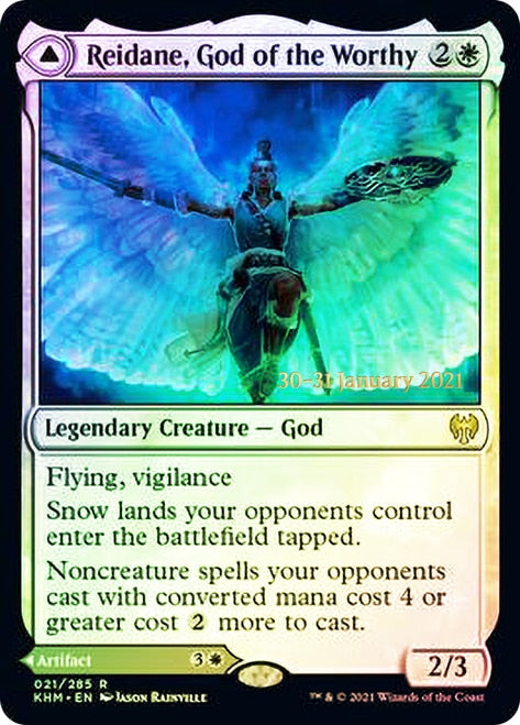 Reidane, God of the Worthy // Valkmira, Protector's Shield  [Kaldheim Prerelease Promos] | Mega City Incorporated