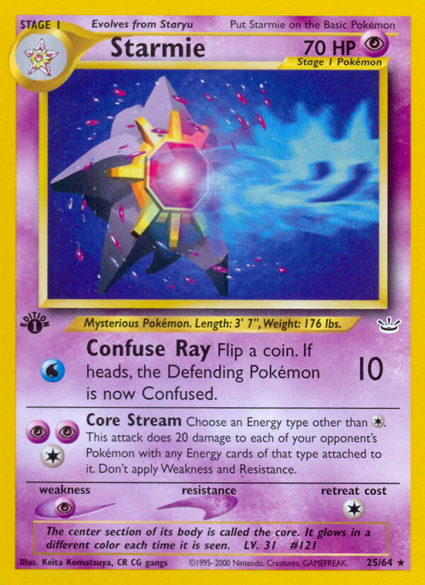 Starmie (25/64) [Neo Revelation 1st Edition] | Mega City Incorporated