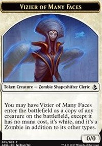 Vizier of Many Faces // Zombie Token [Amonkhet Tokens] | Mega City Incorporated