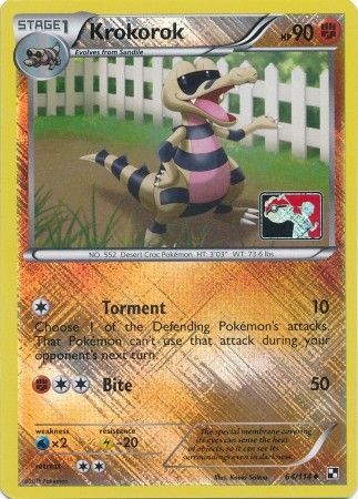 Krokorok (64/114) (League Promo) [Black & White: Base Set] | Mega City Incorporated