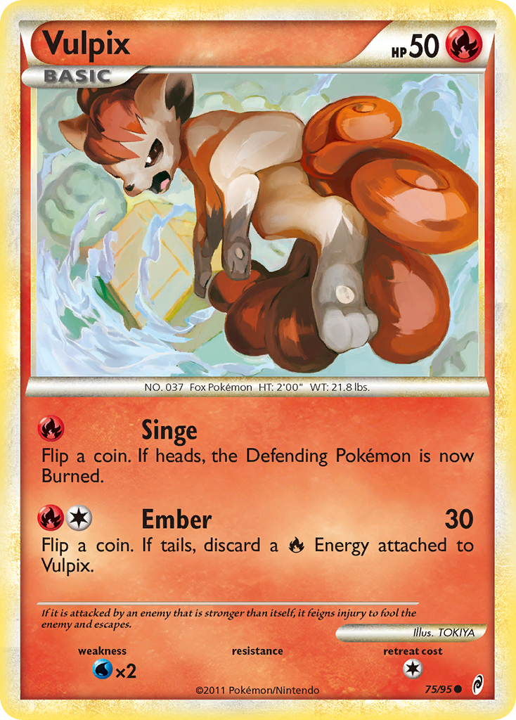 Vulpix (75/95) [HeartGold & SoulSilver: Call of Legends] | Mega City Incorporated