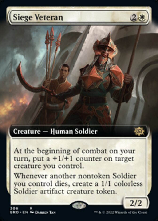Siege Veteran (Extended Art) [The Brothers' War] | Mega City Incorporated
