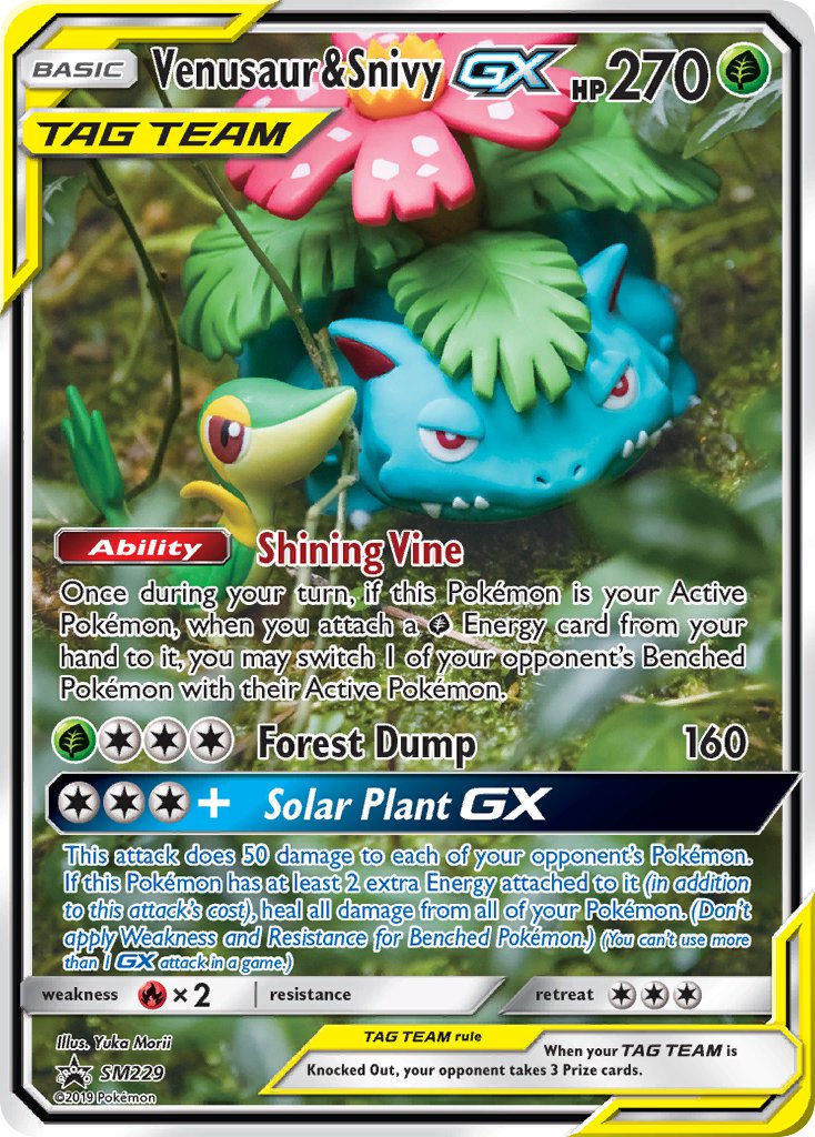 Venusaur & Snivy GX (SM229) [Sun & Moon: Black Star Promos] | Mega City Incorporated