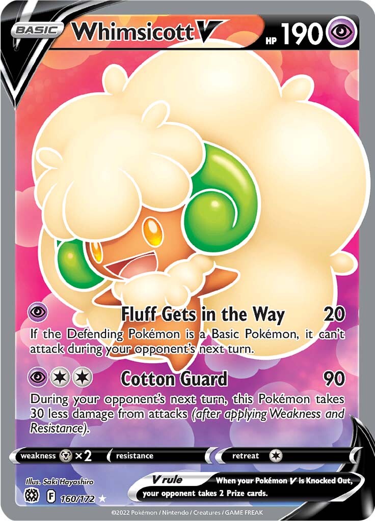 Whimsicott V (160/172) [Sword & Shield: Brilliant Stars] | Mega City Incorporated