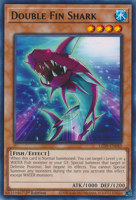 Double Fin Shark [LED9-EN049] Rare | Mega City Incorporated