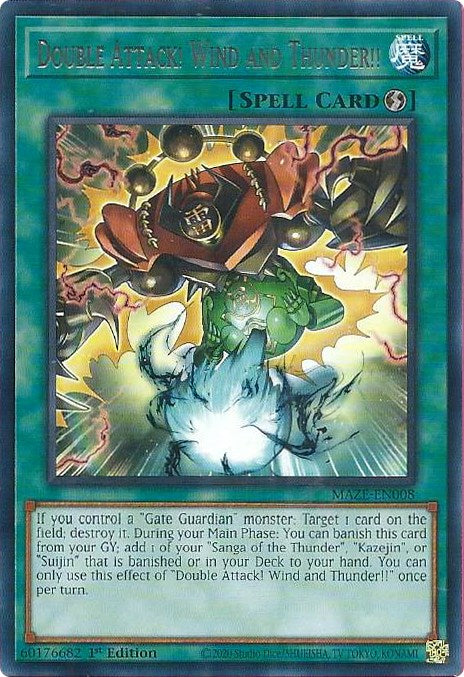 Double Attack! Wind and Thunder!! [MAZE-EN008] Rare | Mega City Incorporated