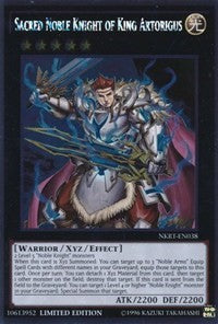 Sacred Noble Knight of King Artorigus [NKRT-EN038] Platinum Rare | Mega City Incorporated