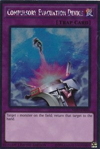Compulsory Evacuation Device [NKRT-EN044] Platinum Rare | Mega City Incorporated