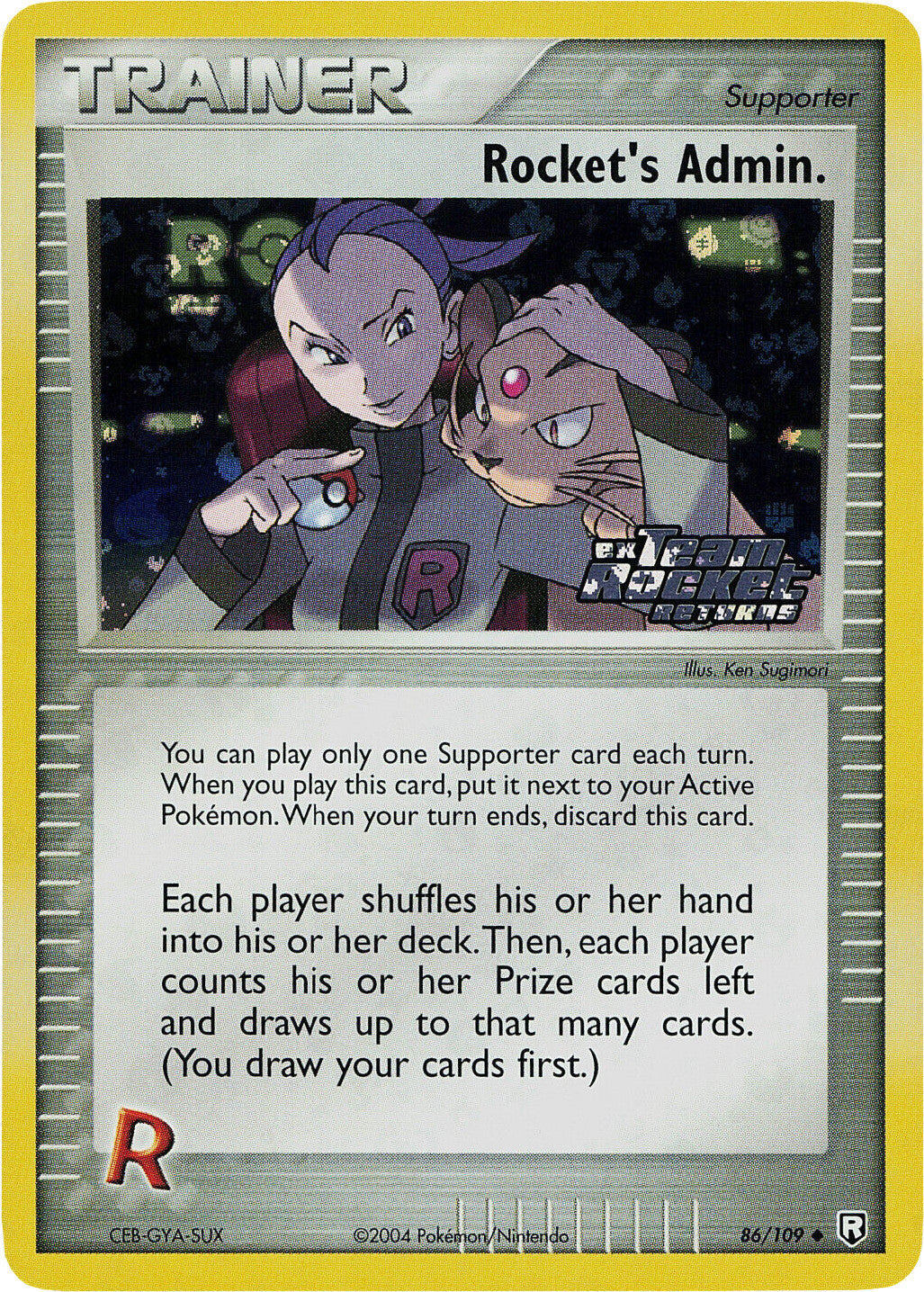 Rocket's Admin. (86/109) (Stamped) [EX: Team Rocket Returns] | Mega City Incorporated