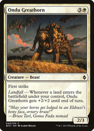 Ondu Greathorn [Battle for Zendikar] | Mega City Incorporated