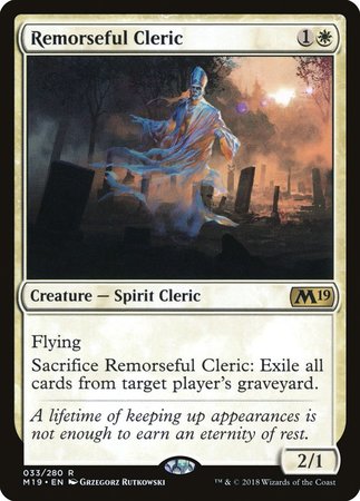 Remorseful Cleric [Core Set 2019] | Mega City Incorporated