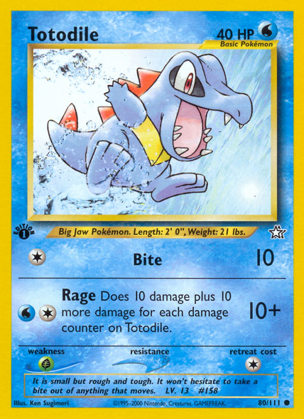 Totodile (80/111) [Neo Genesis 1st Edition] | Mega City Incorporated