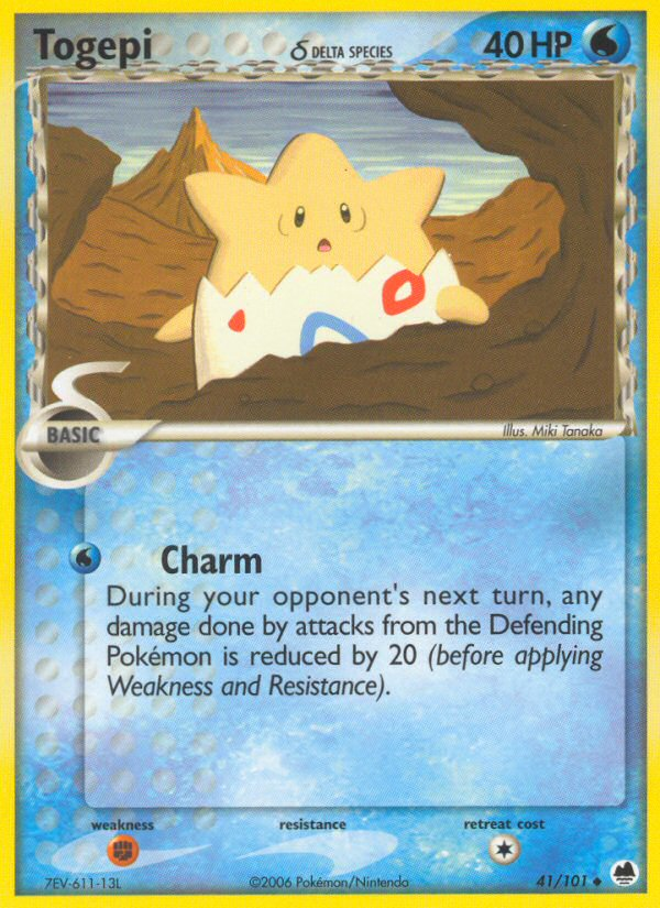 Togepi (41/101) (Delta Species) [EX: Dragon Frontiers] | Mega City Incorporated