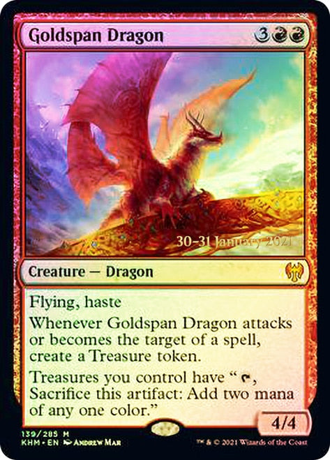 Goldspan Dragon  [Kaldheim Prerelease Promos] | Mega City Incorporated