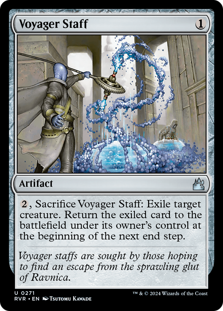 Voyager Staff [Ravnica Remastered] | Mega City Incorporated