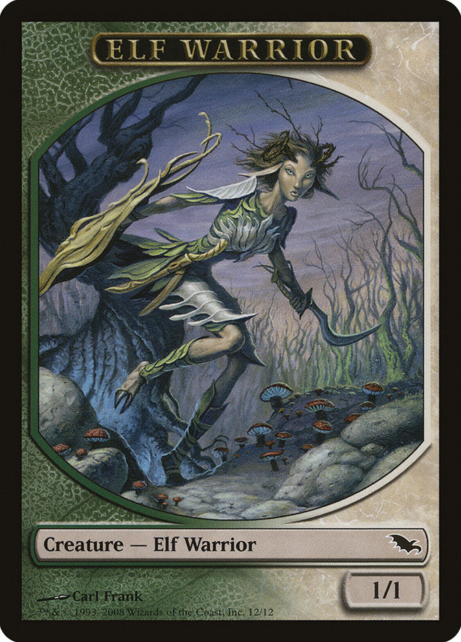 Elf Warrior (12/12) [Shadowmoor Tokens] | Mega City Incorporated