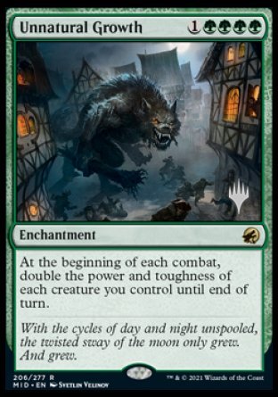 Unnatural Growth (Promo Pack) [Innistrad: Midnight Hunt Promos] | Mega City Incorporated