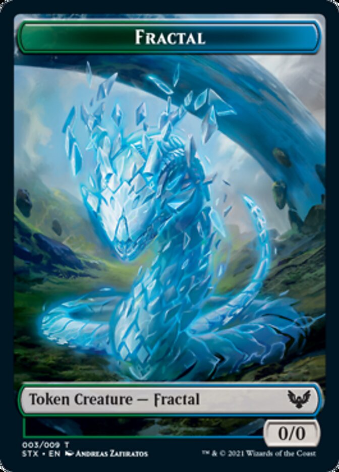 Fractal // Treasure Double-Sided Token [Strixhaven: School of Mages Tokens] | Mega City Incorporated