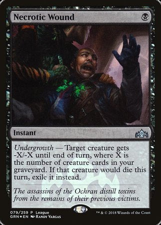 Necrotic Wound [Guilds of Ravnica Promos] | Mega City Incorporated