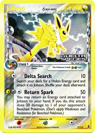 Jolteon (7/113) (Delta Species) (Stamped) [EX: Delta Species] | Mega City Incorporated