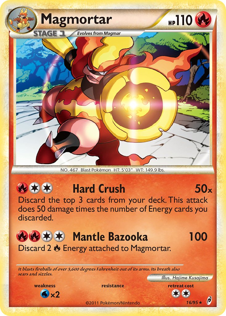 Magmortar (16/95) (Theme Deck Exclusive) [HeartGold & SoulSilver: Call of Legends] | Mega City Incorporated