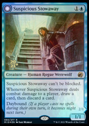 Suspicious Stowaway // Seafaring Werewolf [Innistrad: Midnight Hunt Prerelease Promos] | Mega City Incorporated