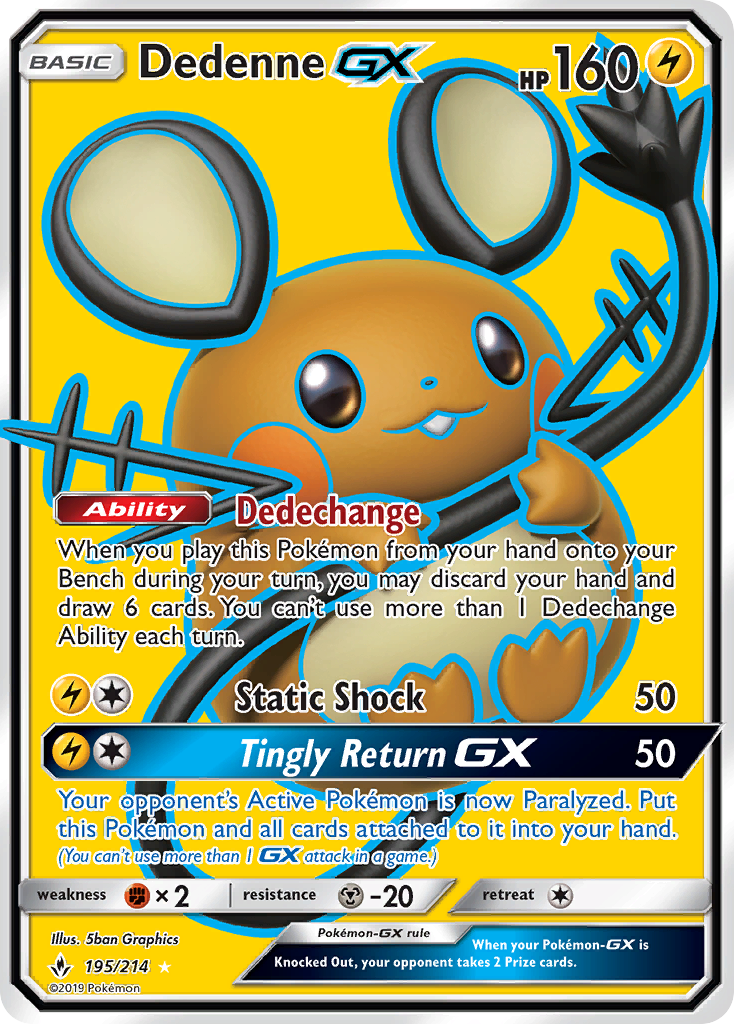 Dedenne GX (195/214) [Sun & Moon: Unbroken Bonds] | Mega City Incorporated