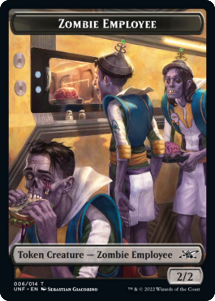 Zombie Employee // Storm Crow Double-sided Token [Unfinity Tokens] | Mega City Incorporated