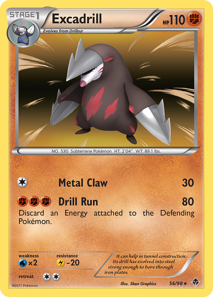 Excadrill (56/98) [Black & White: Emerging Powers] | Mega City Incorporated