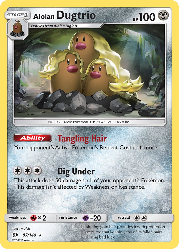 Alolan Dugtrio (87/149) (Cosmos Holo) (Blister Exclusive) [Sun & Moon: Base Set] | Mega City Incorporated