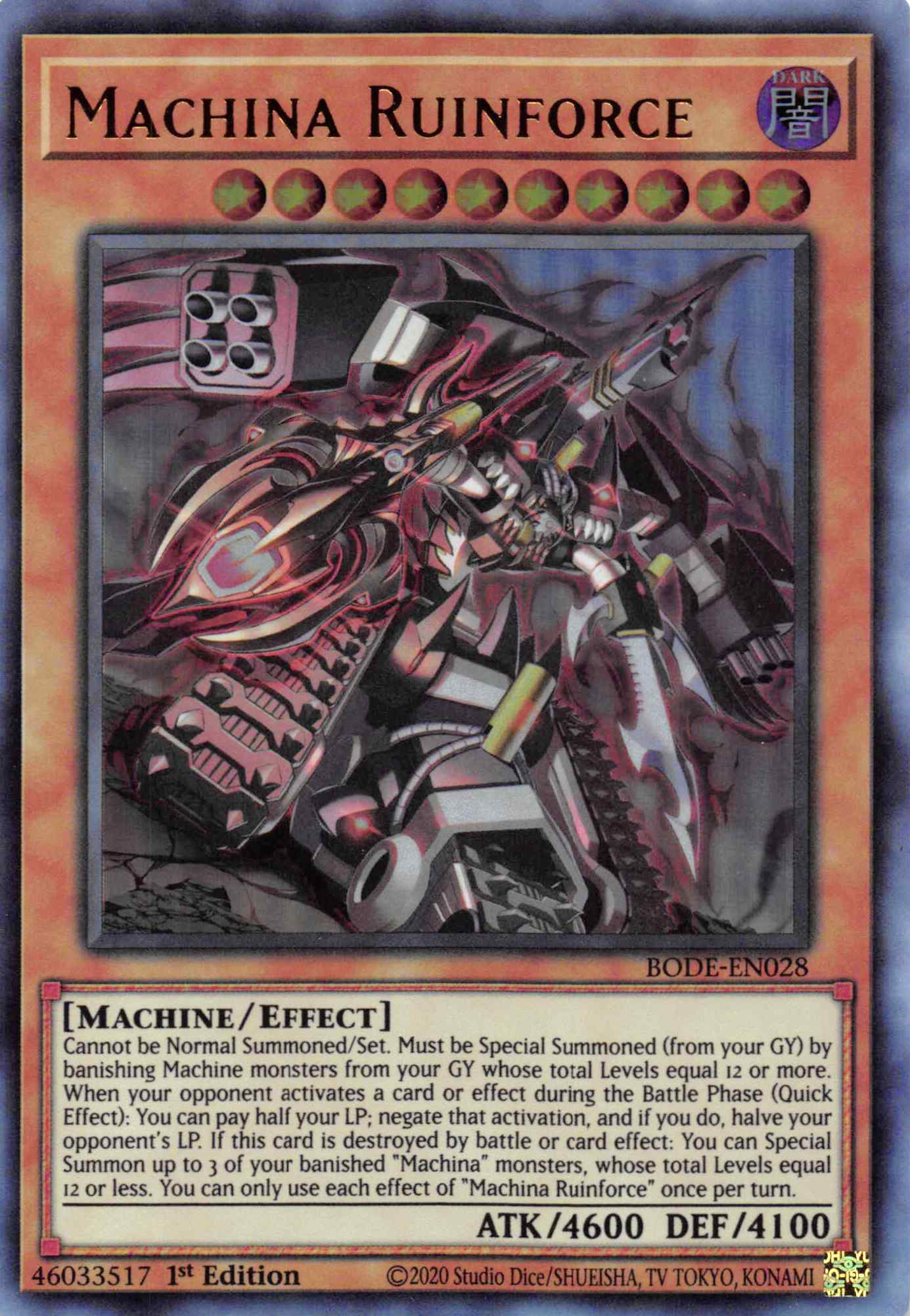 Machina Ruinforce [BODE-EN028] Ultra Rare | Mega City Incorporated